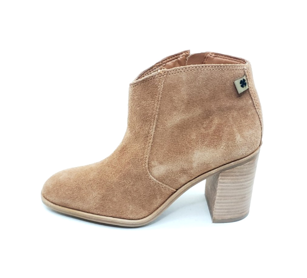 Lucky Brand Pellyon Womens Ankle Boots Tan Suede Block Heel Size 8